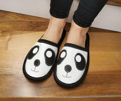 Copa cop kožené domácí pantofle - Panda