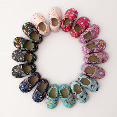 Copa Cop Dětské Textilní capáčky Barefoot - Cyclamen Unicorn