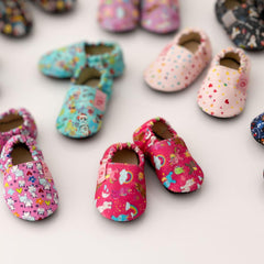 Copa Cop Dětské Textilní capáčky Barefoot - Cyclamen Unicorn