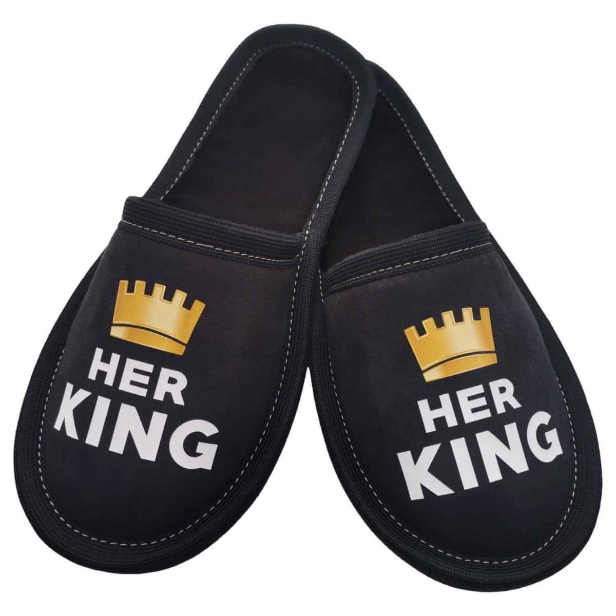 Copa cop papuče s potiskem - Her King