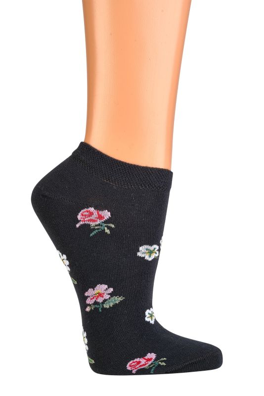 Nízke dámske ponožky Flowers – 3 páry Socks4Fun