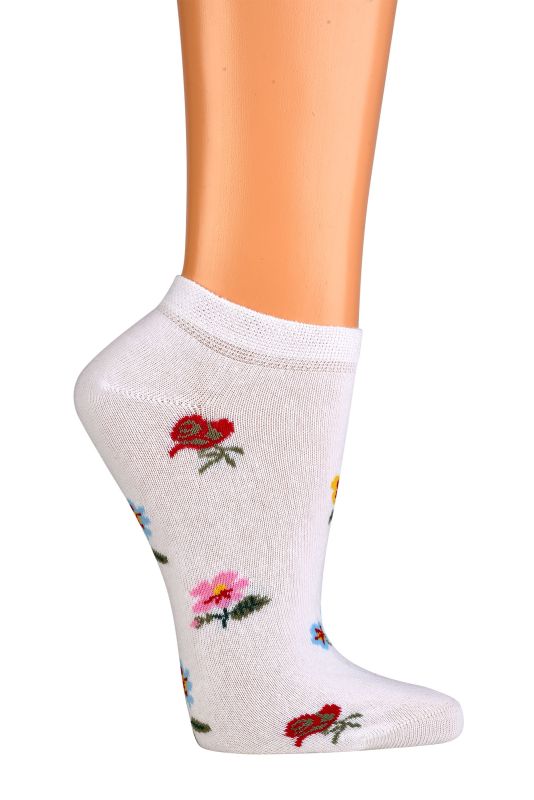 Nízké dámské ponožky Flowers – 3 páry