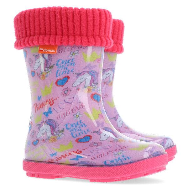 Demar dětské podšité holínky - Unicorn